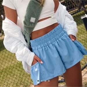 Get Your Flirt On Shorts in Light Blue
